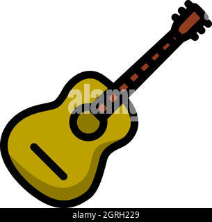 Acoustic Guitar Icon Stock Vector