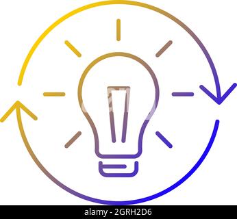 Reconsidering gradient linear vector icon Stock Vector