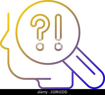 Self monitoring gradient linear vector icon Stock Vector