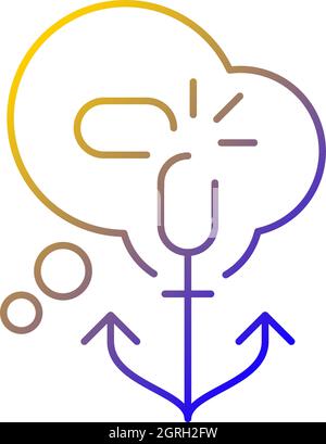Getting rid of biases gradient linear vector icon Stock Vector