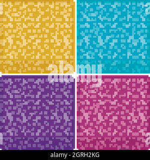 Four backgrounds with confetti Stock Vector
