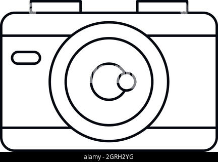 Camera icon in outline style Stock Vector