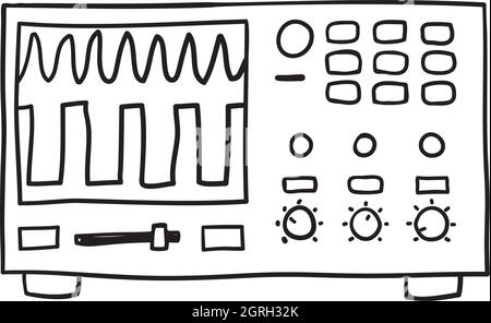 Oscilloscope Icon Stock Vector