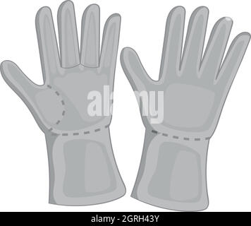 Construction work gloves icon Stock Vector