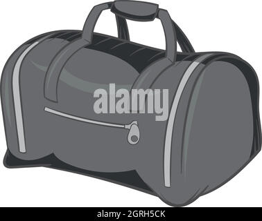 Bag icon, black monochrome style Stock Vector