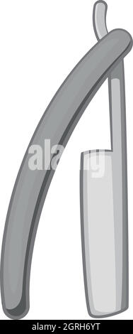 Shave razor icon, black monochrome style Stock Vector