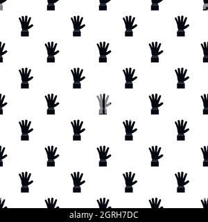 Palm up pattern, simple style Stock Vector