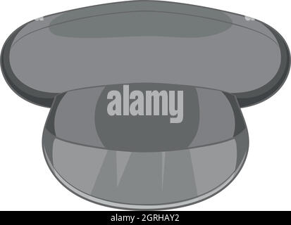 Cap icon, black monochrome style Stock Vector