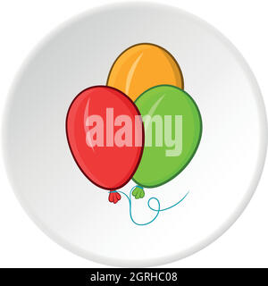 Balloons icon, cartoon style Stock Vector