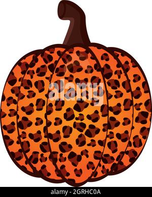 Leopard Pumpkin. Vector Cute Leopard Pumpkin  Stock Vector