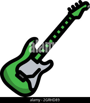 Electric Guitar Icon Stock Vector