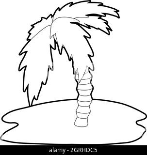 Palm tree icon, isometric 3d style Stock Vector