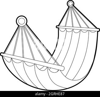 Hammock icon, isometric 3d style Stock Vector