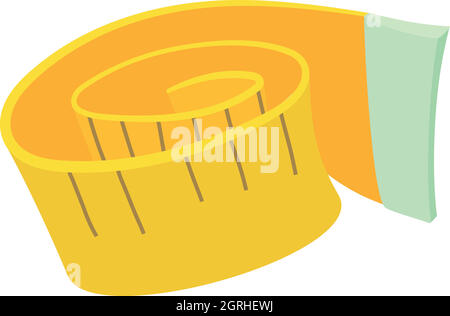 Measuring tape icon, cartoon style Stock Vector