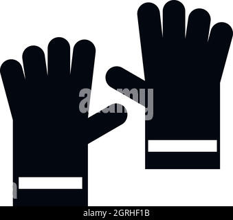 Rubber gloves icon, simple style Stock Vector