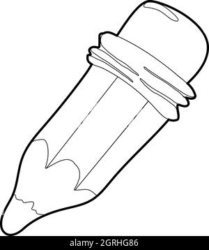 Pencil icon, isometric 3d style Stock Vector