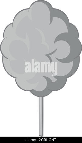 Cotton candy icon, black monochrome style Stock Vector