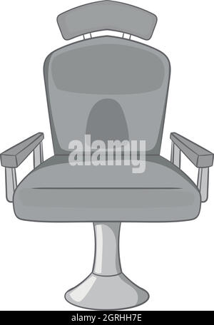 Barber chair icon, black monochrome style Stock Vector