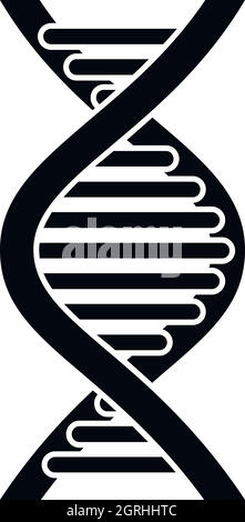 DNA strand icon, simple style Stock Vector