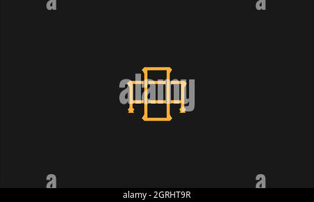 LETTERS AO LOGO DESIGN WITH NEGATIVE SPACE FOR ILLUSTRATION USE Stock Vector