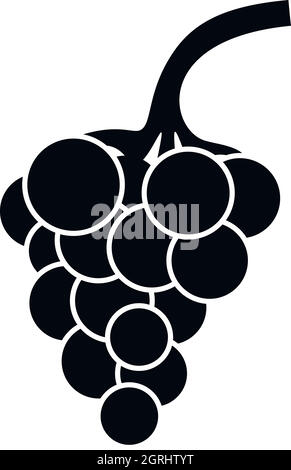 Grape branch icon, simple style Stock Vector