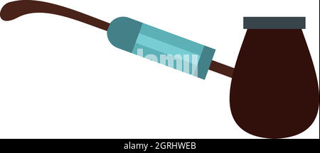 Electronic pipe icon, flat style Stock Vector