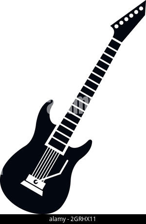 Electric guitar icon, simple style Stock Vector
