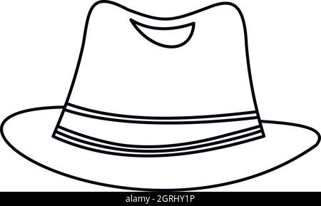 Fashion summer hat for men in black and white Stock Vector Image & Art -  Alamy
