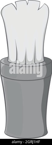 Shaving brush icon, black monochrome style Stock Vector