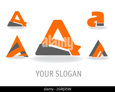 Flat design of a logo package for a company or business. Vector illustration Stock Vector