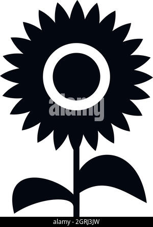 Flower icon in simple style Stock Vector