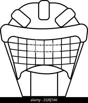 Hockey helmet icon, outline style Stock Vector Image & Art - Alamy