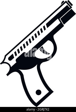 Gun icon in simple style Stock Vector