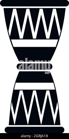 African drum icon, simple style Stock Vector