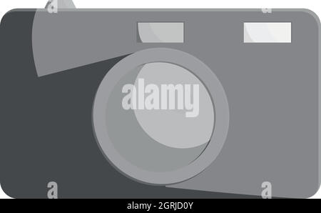 Camera icon, black monochrome style Stock Vector