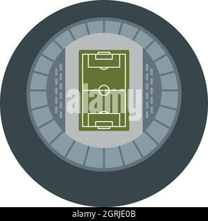 Round stadium top view icon digital red Stock Vector Image & Art - Alamy