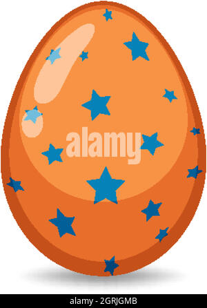 Easter theme with decorated egg in colorful patterns Stock Vector