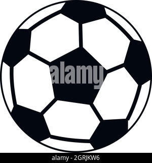 Soccer ball icon in simple style Stock Vector