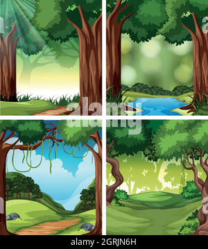 A tropical rainforest background Stock Vector Image & Art - Alamy