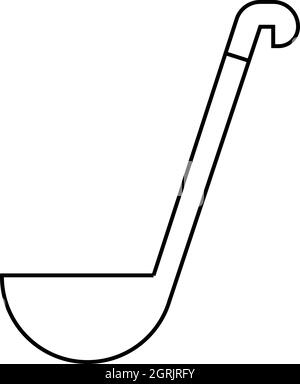 Ladle icon, outline style Stock Vector