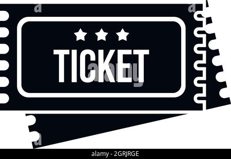 Circus show tickets icon, simple style Stock Vector