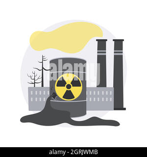 Technological disasters abstract concept vector illustration. Stock Vector