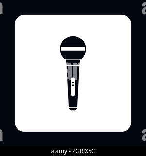 Microphone icon vector isolated in white background Stock Vector Image ...