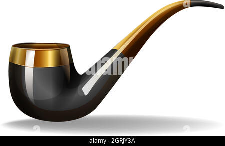 Tobacco pipe Stock Vector