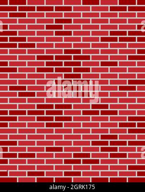 Red brick wall masonry puzzles texture background graphic design material. Stock Vector