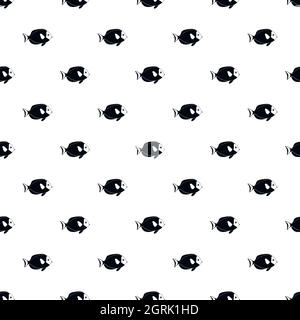 Surgeon fish pattern, simple style Stock Vector