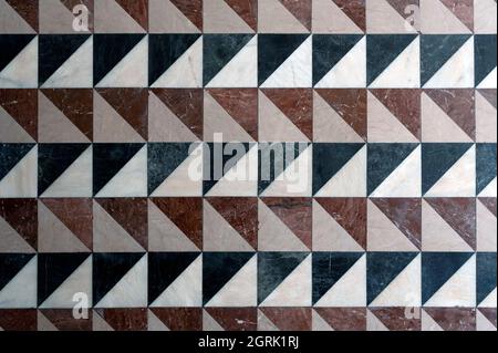 Checkered stone pattern, wall, marble, brick. Stock Photo