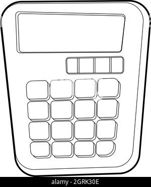Calculator icon, isometric 3d style Stock Vector