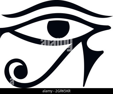 Eye of Horus Egypt Deity icon, simple style Stock Vector