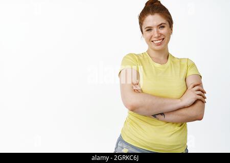 Beautiful woman doing chest exercises Stock Photo - Alamy